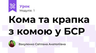 Кома та крапка з комою у БСР