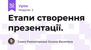 Етапи створення презентації.