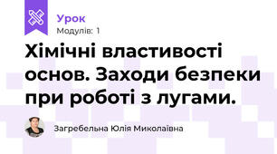 Хімічні властивості основ. Заходи безпеки при роботі з лугами.