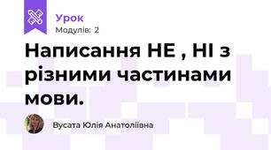Написання НЕ , НІ з різними частинами мови. 