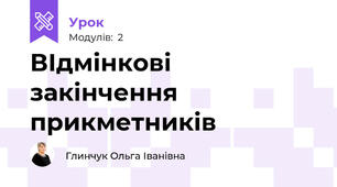 ВІдмінкові закінчення прикметників