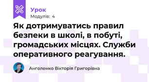 Як дотримуватись правил безпеки в школі, в побуті, громадських місцях. Служби оперативного реагування.