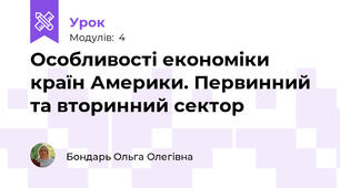 Особливості економіки країн Америки. Первинний та вторинний сектор
