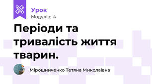 Періоди та тривалість життя тварин. 
