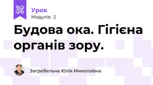 Будова ока. Гігієна органів зору.
