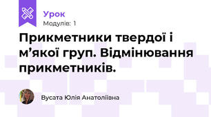 Прикметники твердої і м’якої груп. Відмінювання прикметників.