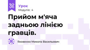 Прийом м'яча задньою лінією гравців.