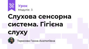 Слухова сенсорна система. Гігієна слуху