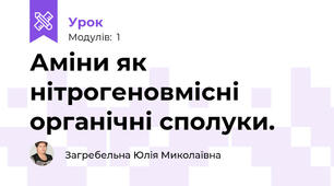 Аміни як нітрогеновмісні органічні сполуки.