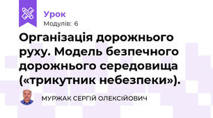 Організація дорожнього руху. Модель безпечного дорожнього середовища («трикутник небезпеки»). 