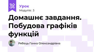 Домашнє завдання. Побудова графіків функцій