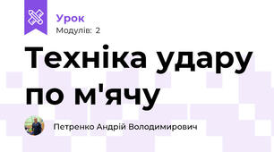 Техніка удару по м'ячу