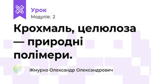 Крохмаль, целюлоза — природні полімери.