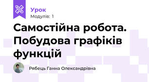 Самостійна робота. Побудова графіків функцій