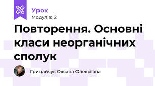 Повторення. Основні класи неорганічних сполук