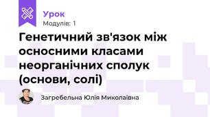 Генетичний зв'язок між осносними класами неорганічних сполук (основи, солі)