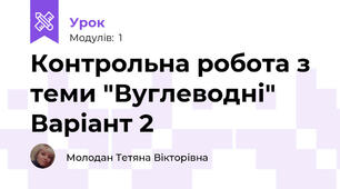 Контрольна робота з теми "Вуглеводні" Варіант 2