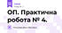 ОП. Практична робота № 4.