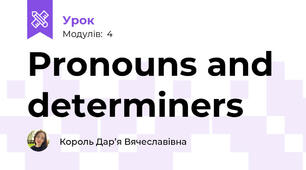 Pronouns and determiners