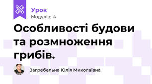 Особливості будови та розмноження грибів.