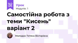 Самостійна робота з теми "Кисень" варіант 2