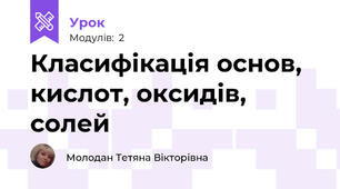 Класифікація основ, кислот, оксидів, солей