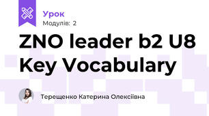 ZNO leader b2 U8 Key Vocabulary