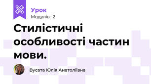 Стилістичні особливості частин мови.