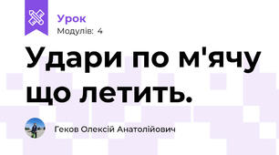 Удари по м'ячу що летить.