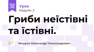 Гриби неїстівні та їстівні.
