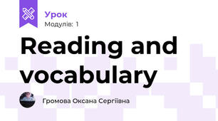 Reading and vocabulary
