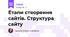 Етапи створення сайтів. Структура сайту