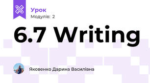 6.7 Writing