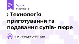 : Технологія приготування та подавання супів- пюре 