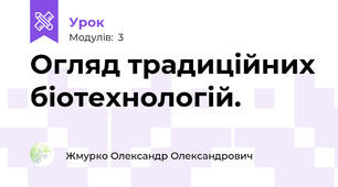 Огляд традиційних біотехнологій.