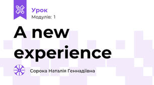 A new experience