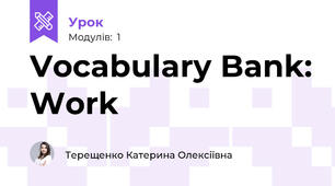 Vocabulary Bank: Work