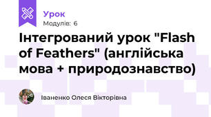 Інтегрований урок "Flash of Feathers" (англійська мова + природознавство)