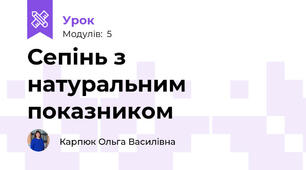 Сепінь з натуральним показником