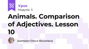 Animals. Comparison of Adjectives. Lesson 10