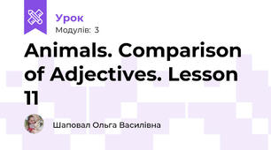 Animals. Comparison of Adjectives. Lesson 11