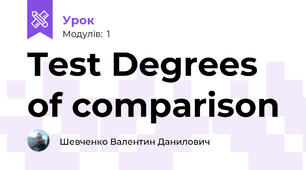 Test Degrees of comparison