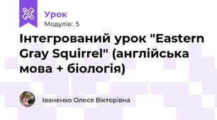 Інтегрований урок "Eastern Gray Squirrel" (англійська мова + біологія)