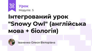 Інтегрований урок "Snowy Owl" (англійська мова + біологія)