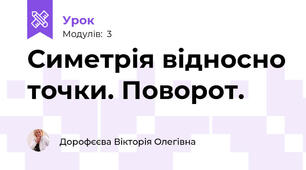 Симетрія відносно точки. Поворот.