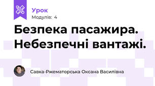 Безпека пасажира. Небезпечні вантажі.