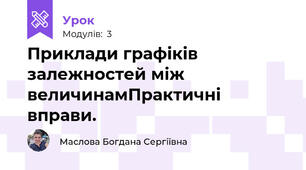 Приклади графіків залежностей між величинамПрактичні вправи.