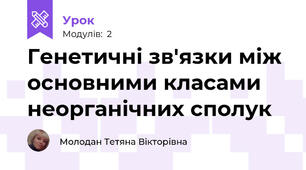 Генетичні зв'язки між основними класами неорганічних сполук