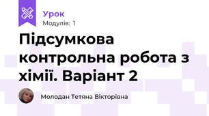 Підсумкова контрольна робота з хімії. Варіант 2