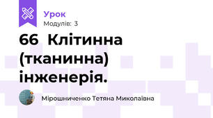 66  Клітинна (тканинна) інженерія.